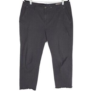 Rag & Bone‎ Size 32 Buckley Chino Raw Hem Pants Faded Black Gray Cotton Blend